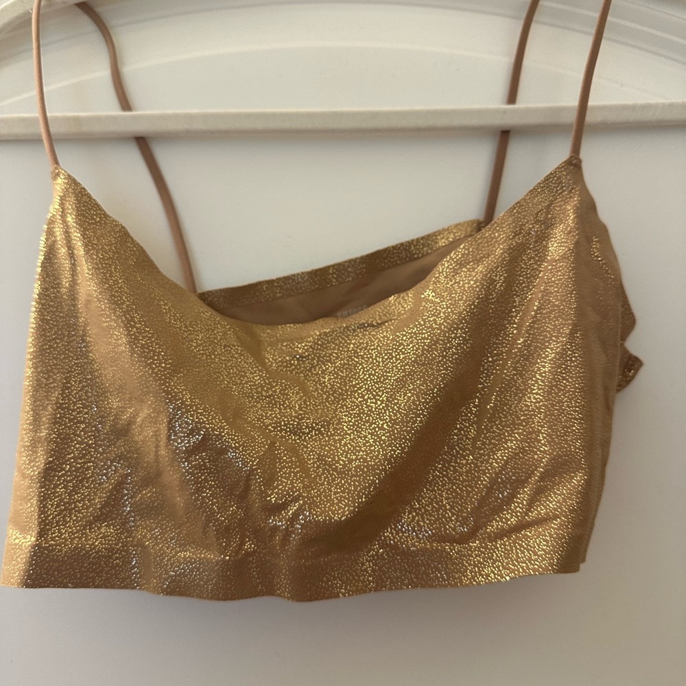 SKIMS Gold Shimmer Bralette